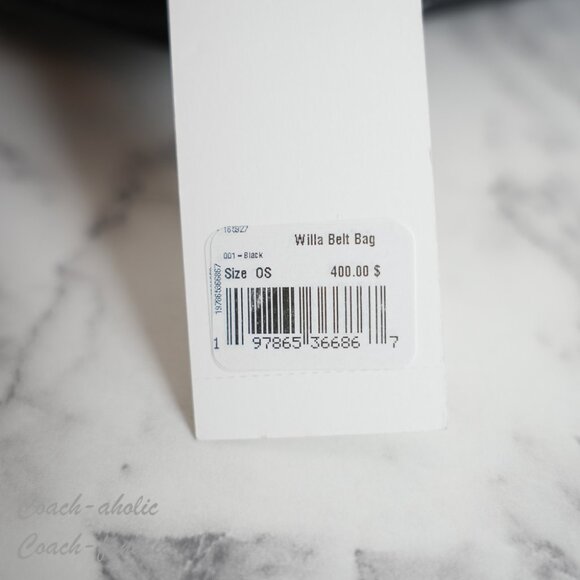 NWT Tory Burch Willa Belt Bag Leather Fanny Pack Crossbody in Black - Picture 8 of 9